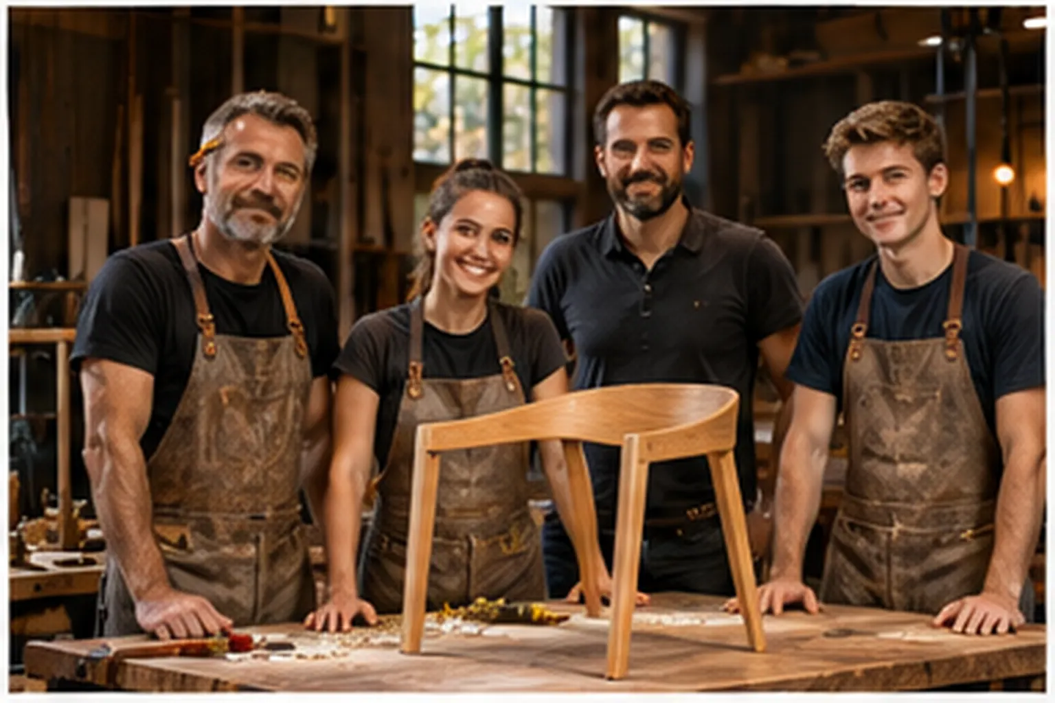 Das Team in der Werkstatt